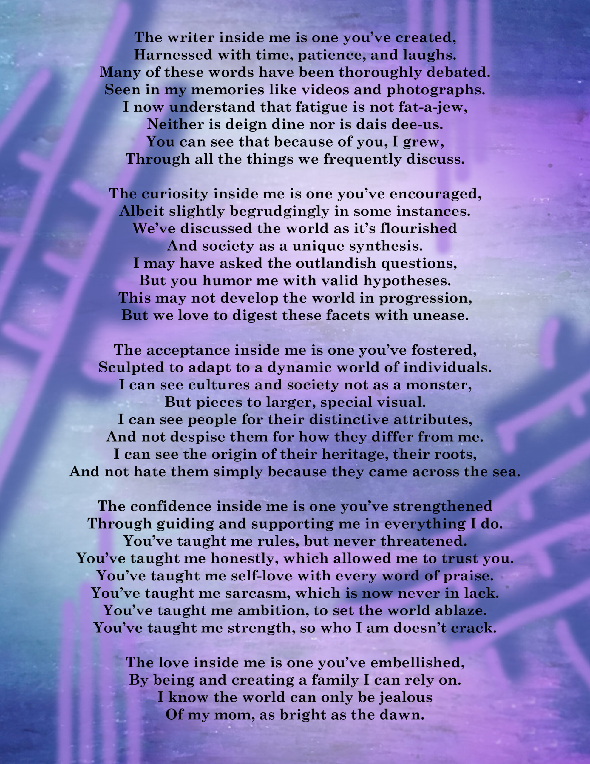 Mom's Birthday Poem Painted